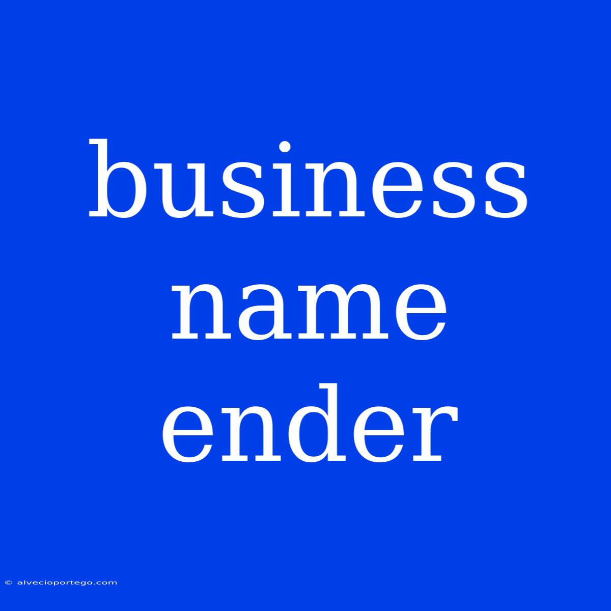 Business Name Ender