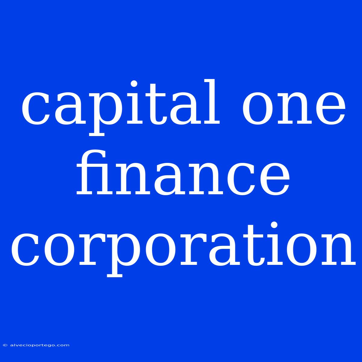 Capital One Finance Corporation