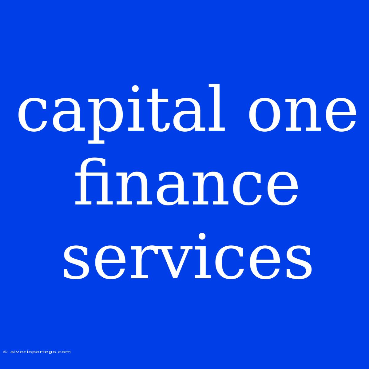 Capital One Finance Services