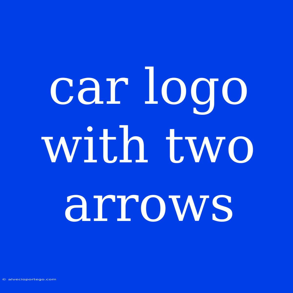 Car Logo With Two Arrows