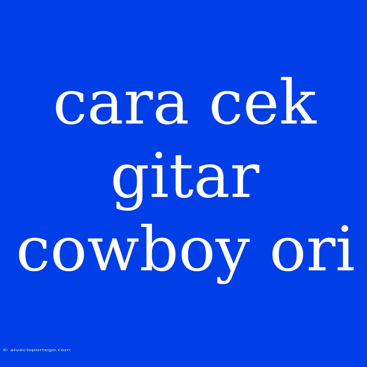 Cara Cek Gitar Cowboy Ori