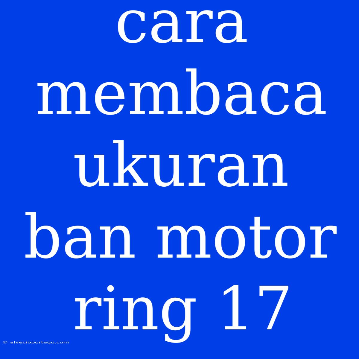 Cara Membaca Ukuran Ban Motor Ring 17