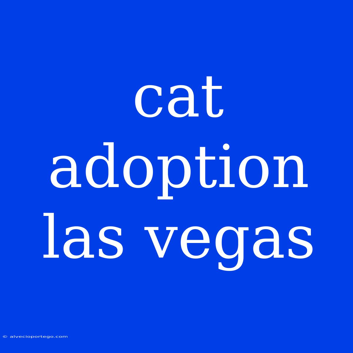 Cat Adoption Las Vegas