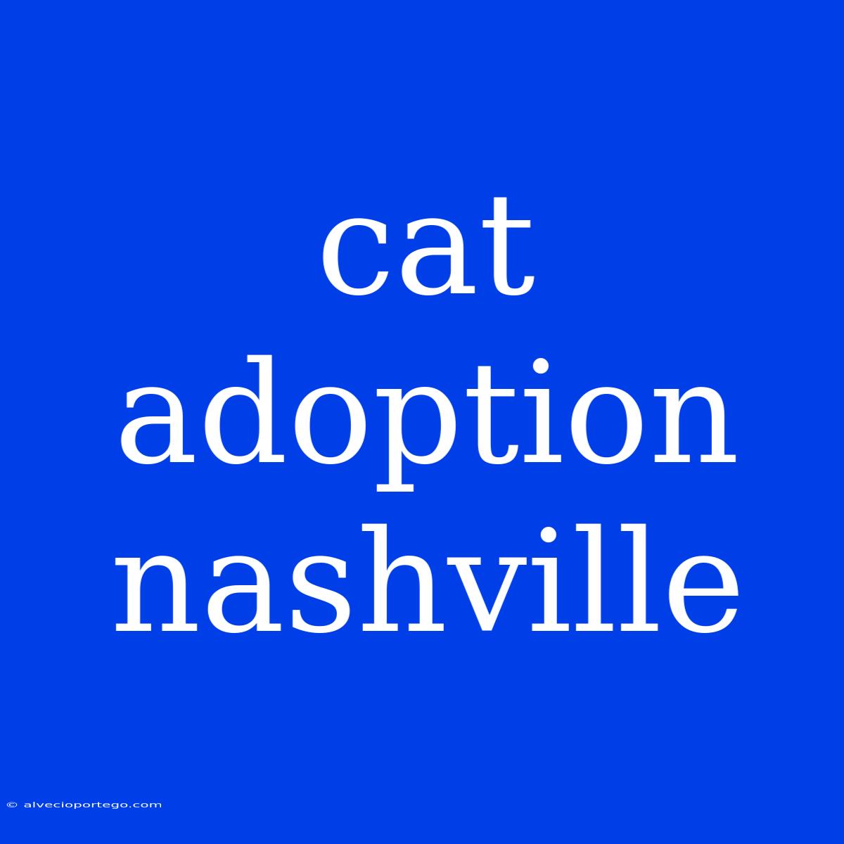 Cat Adoption Nashville