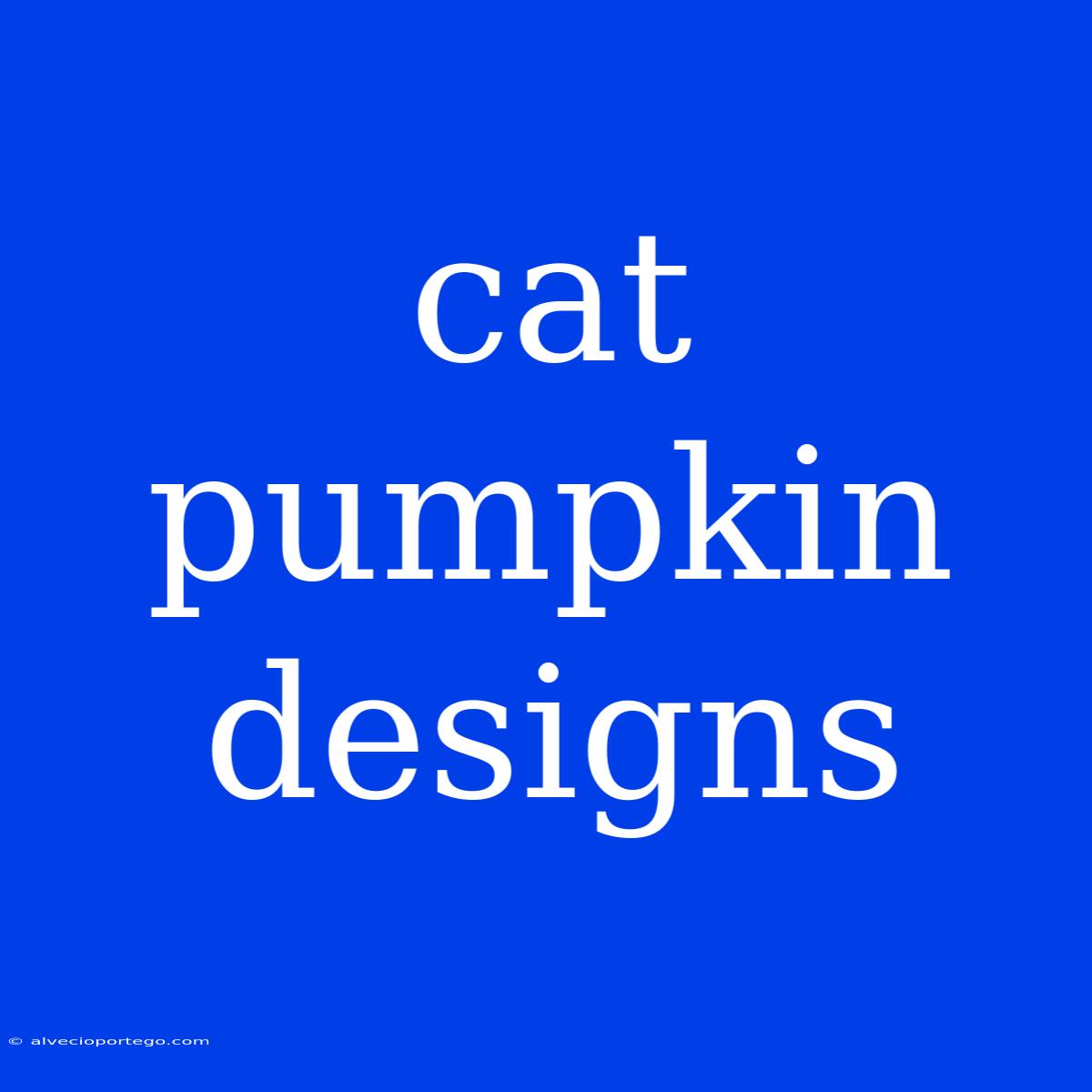 Cat Pumpkin Designs