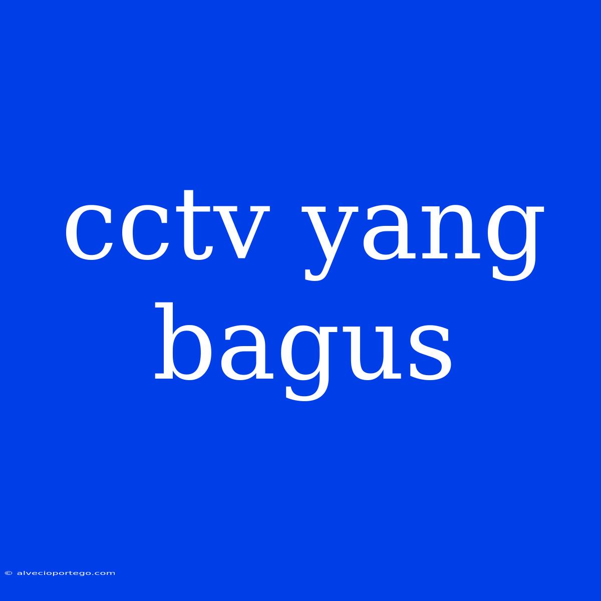 Cctv Yang Bagus