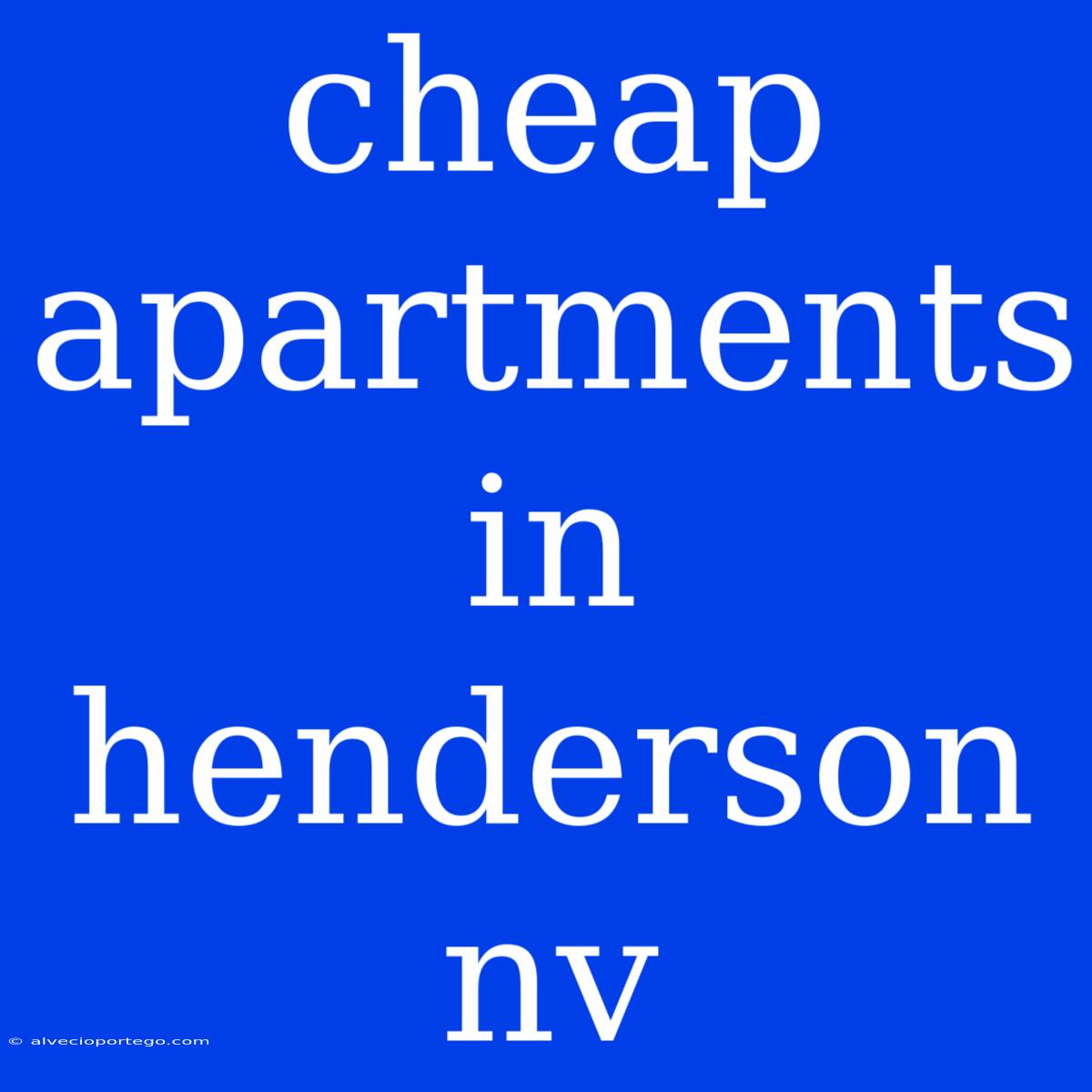 Cheap Apartments In Henderson Nv