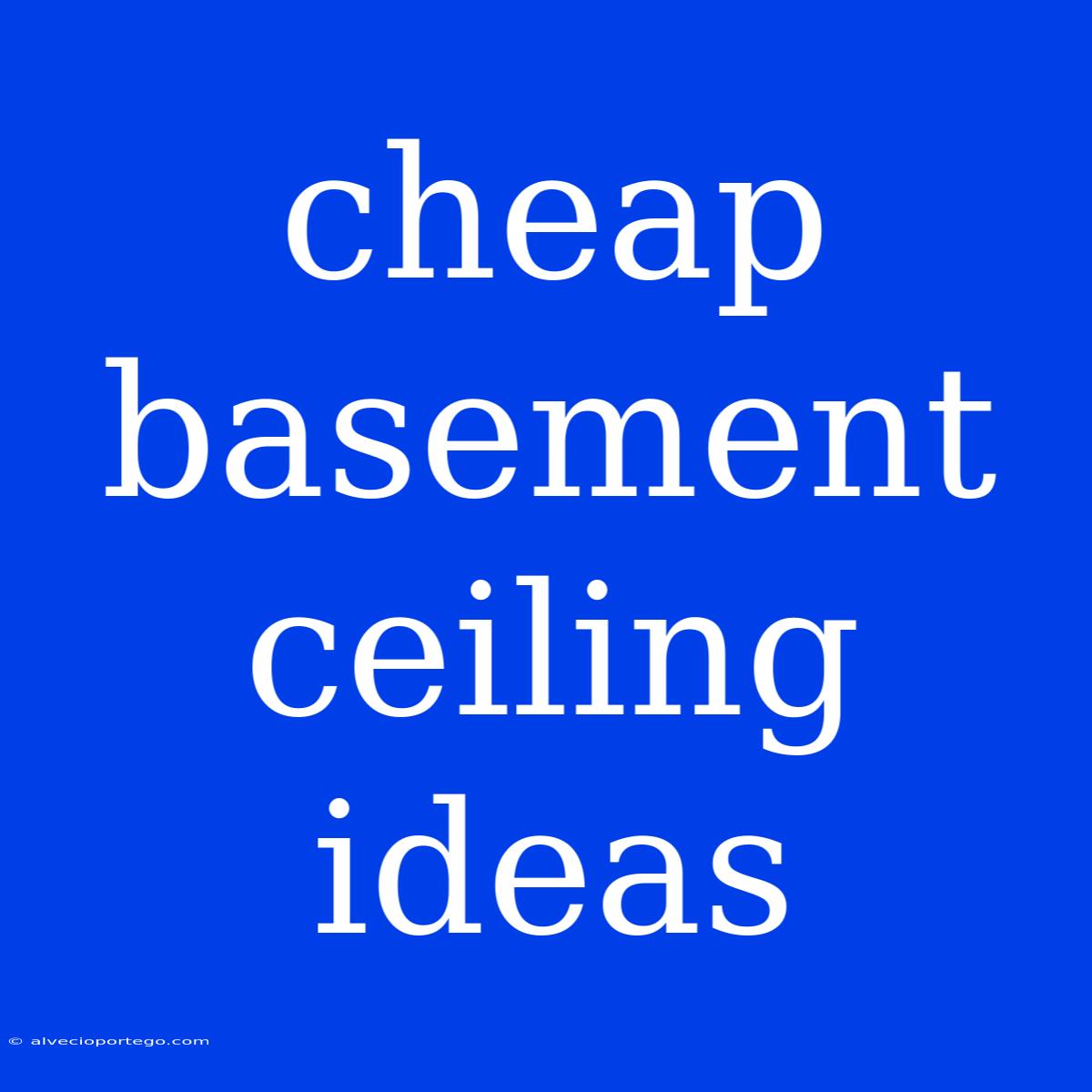 Cheap Basement Ceiling Ideas