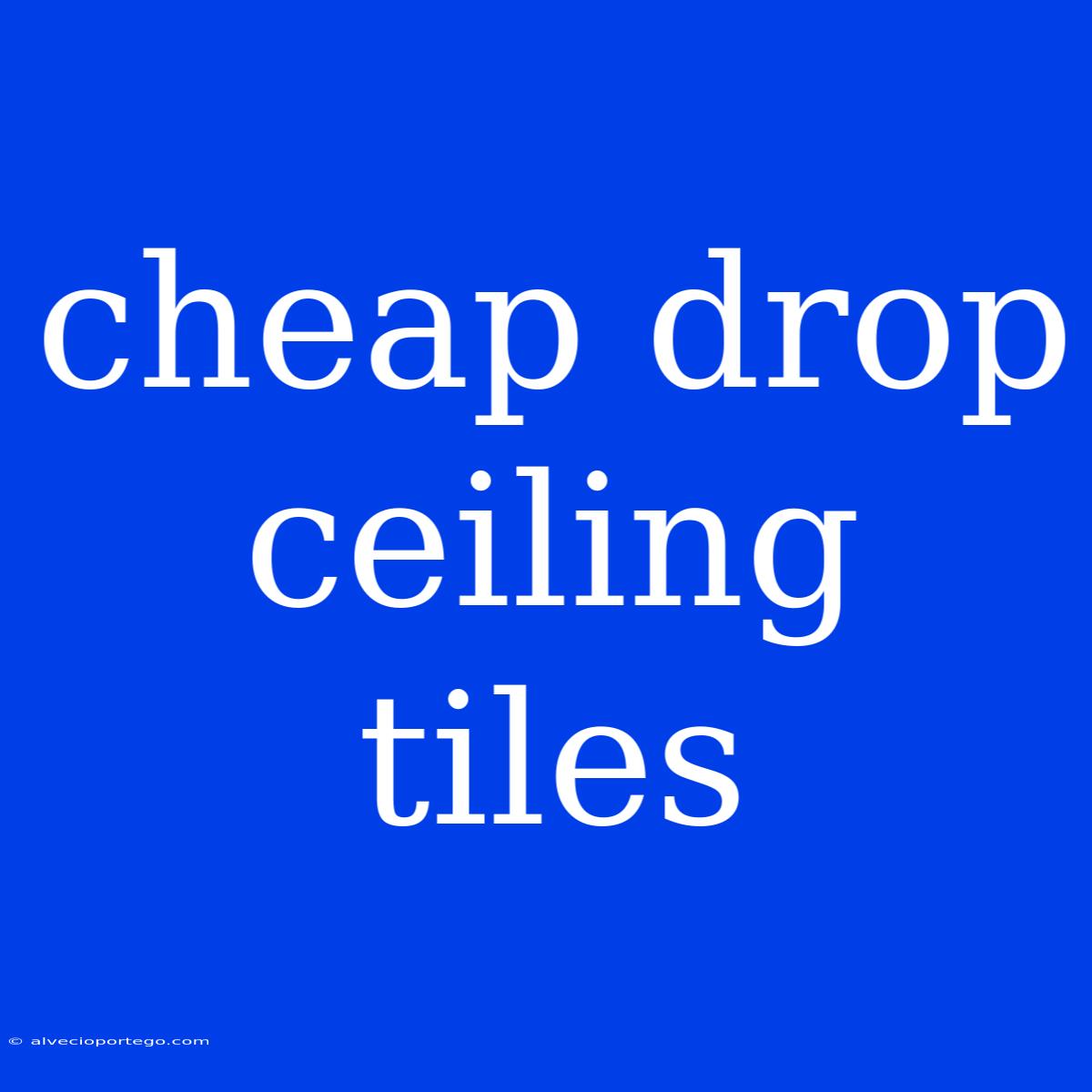 Cheap Drop Ceiling Tiles