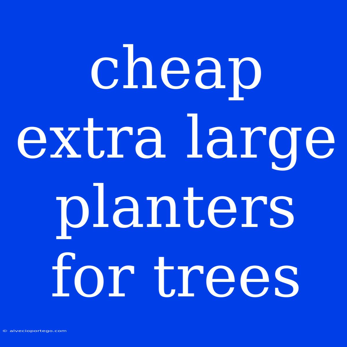 Cheap Extra Large Planters For Trees