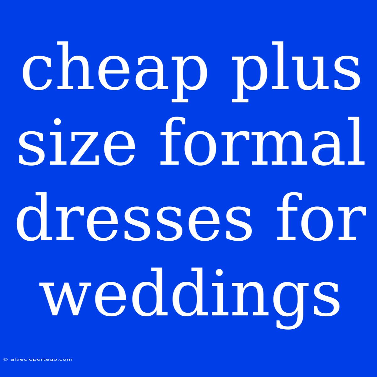 Cheap Plus Size Formal Dresses For Weddings