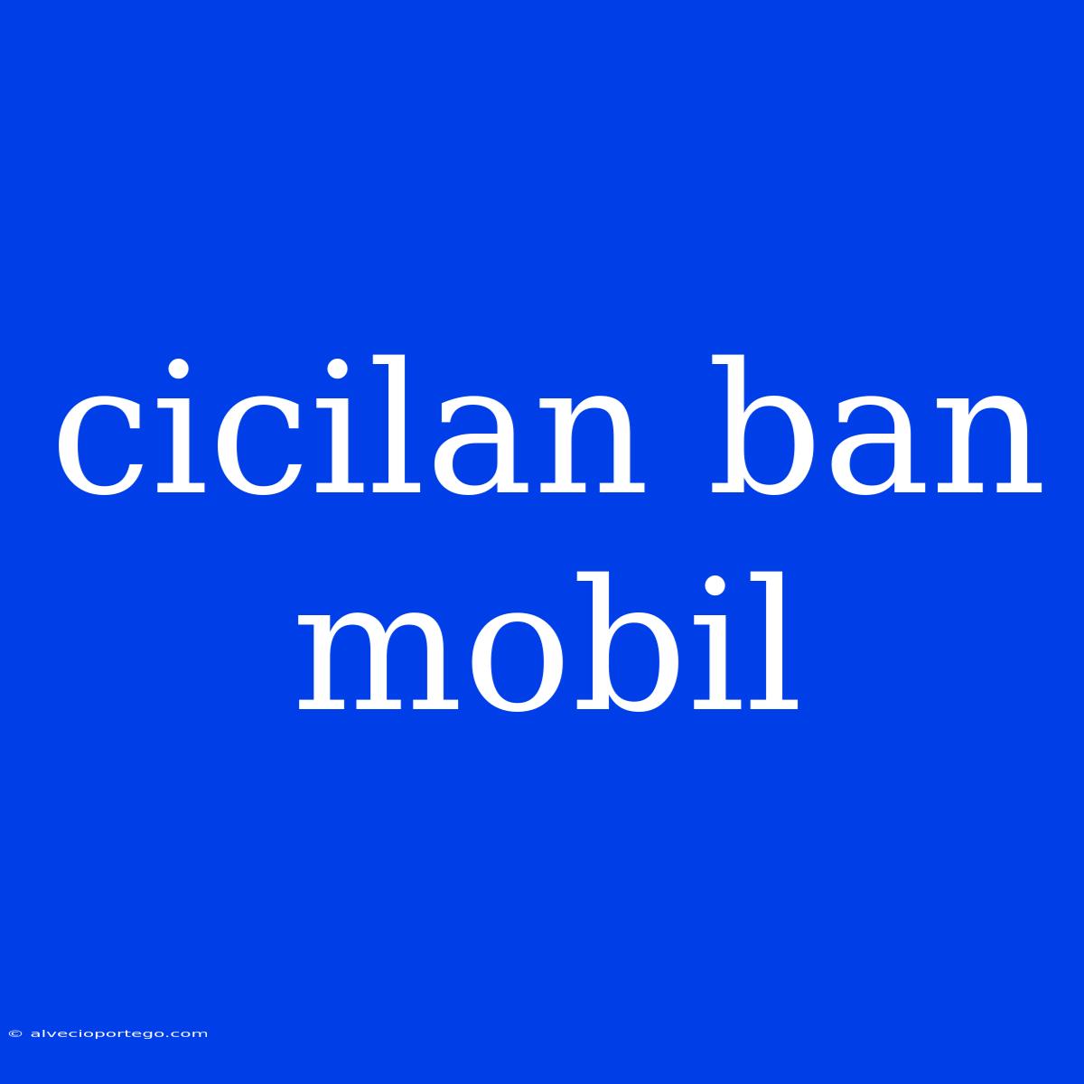 Cicilan Ban Mobil