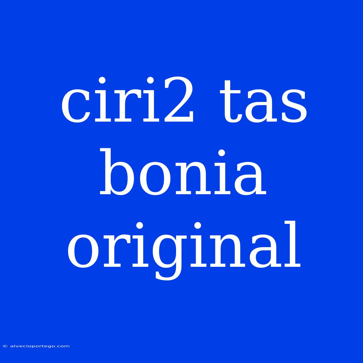 Ciri2 Tas Bonia Original