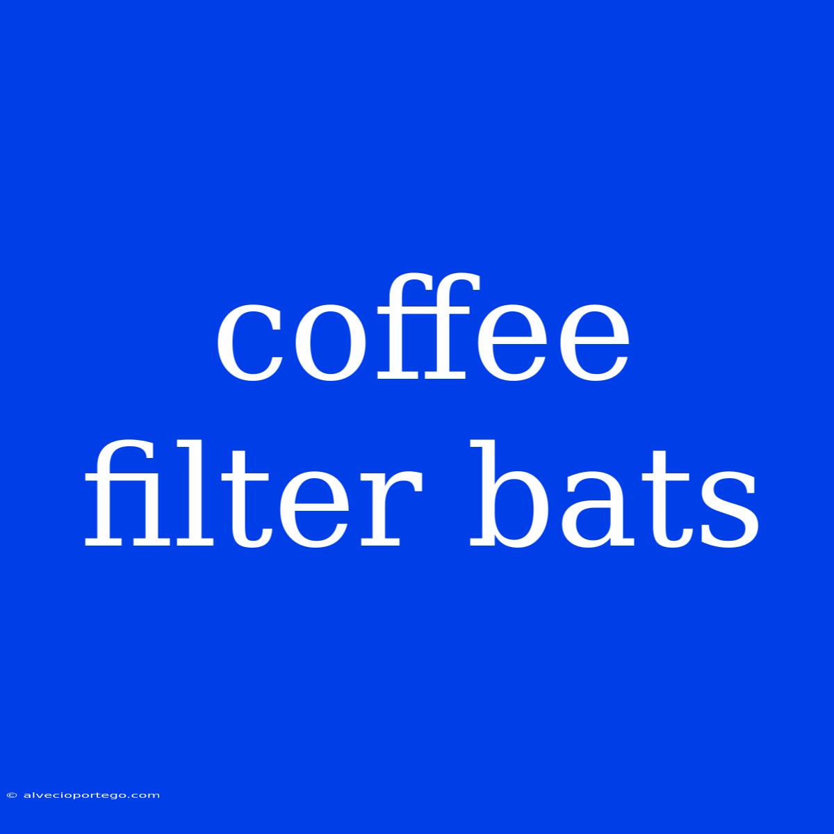 Coffee Filter Bats