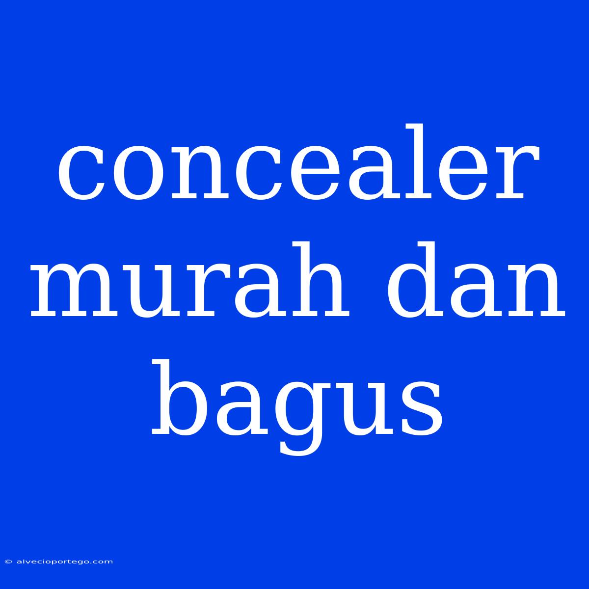 Concealer Murah Dan Bagus