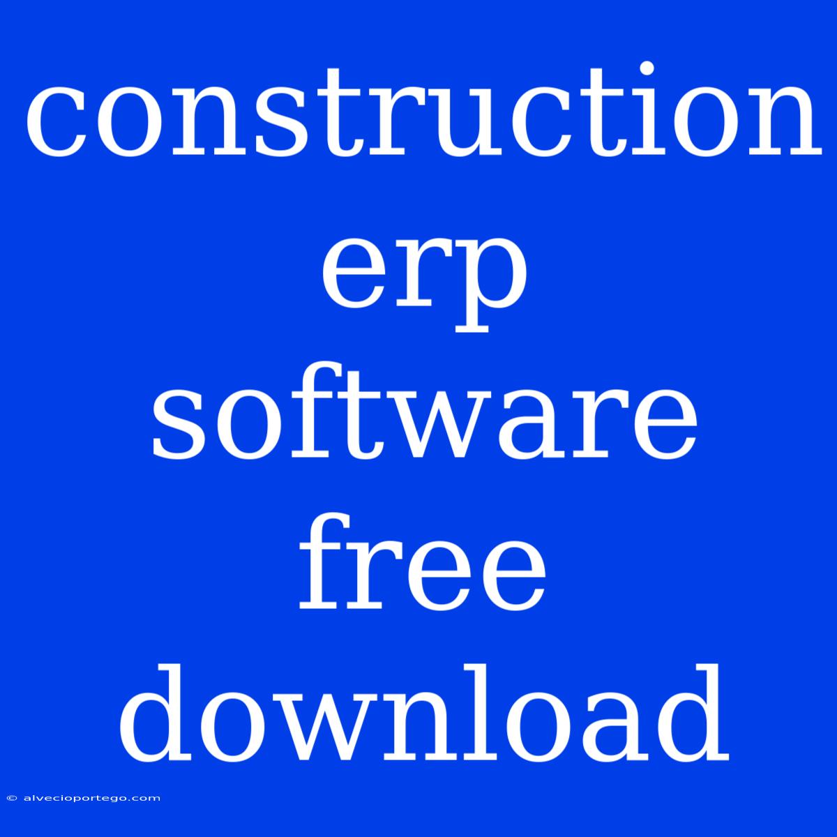 Construction Erp Software Free Download