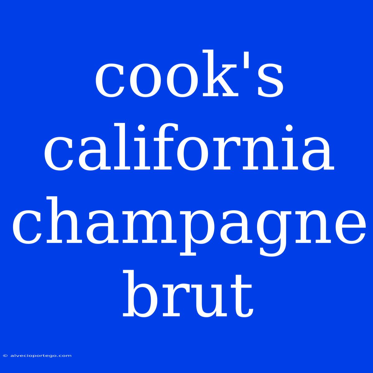 Cook's California Champagne Brut