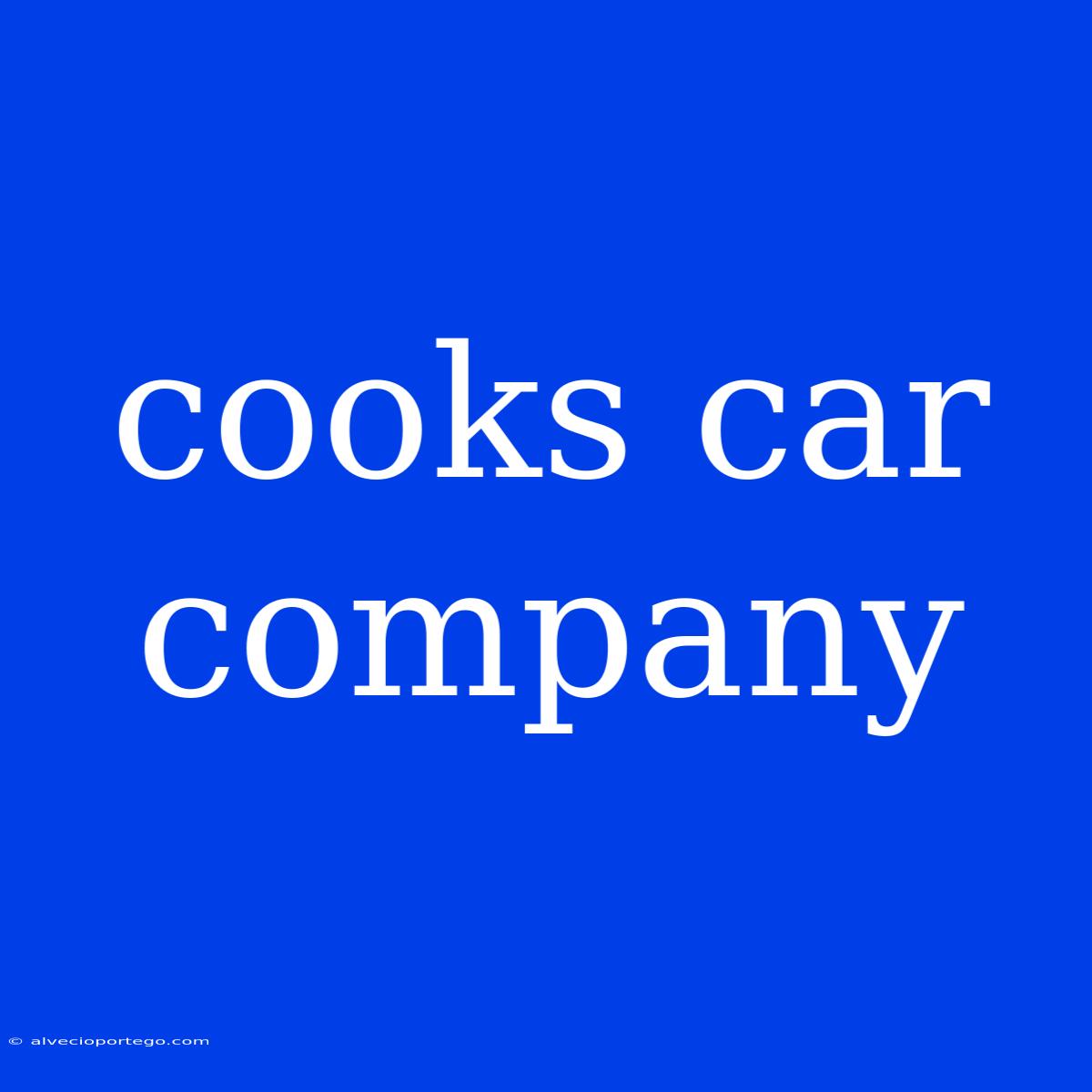 Cooks Car Company