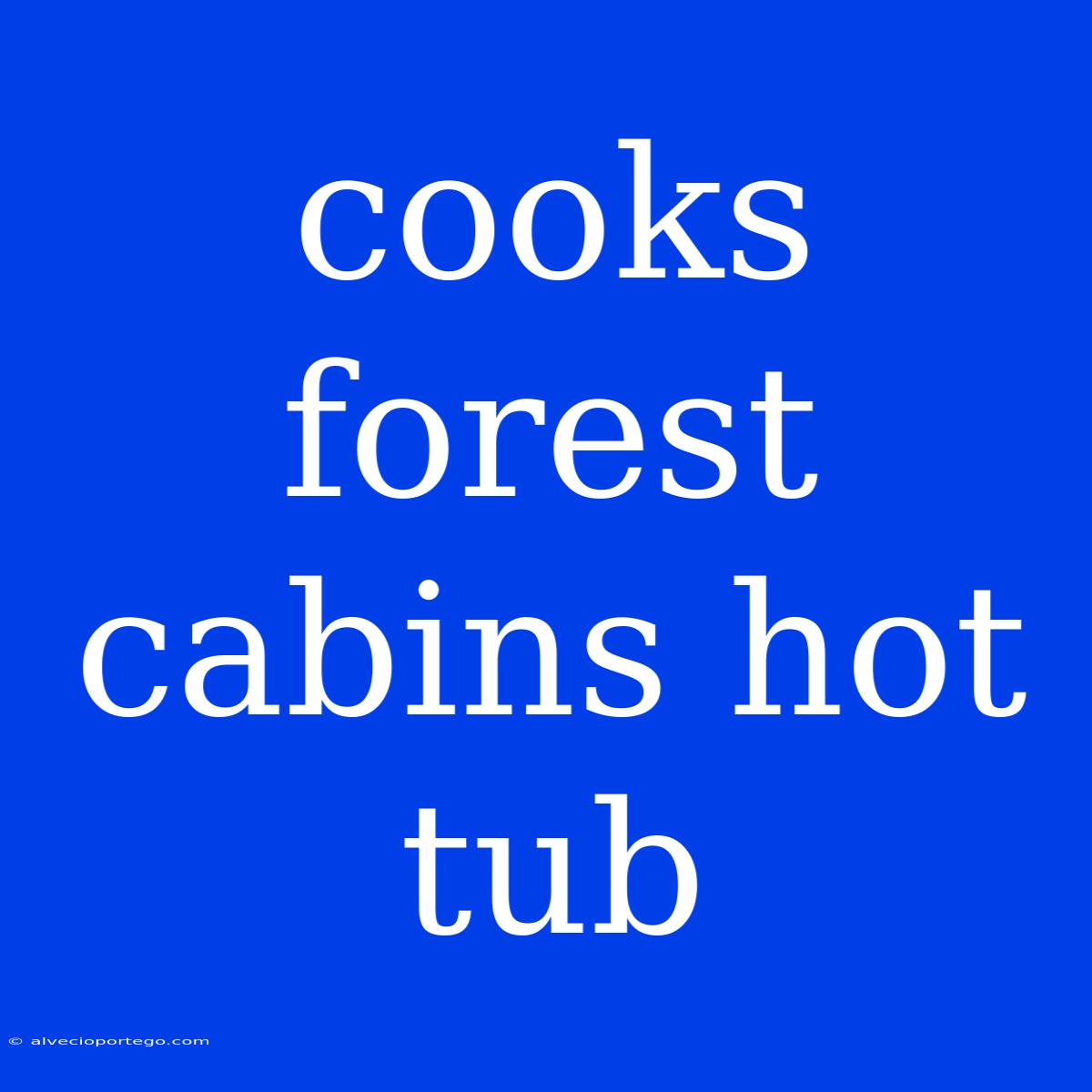 Cooks Forest Cabins Hot Tub