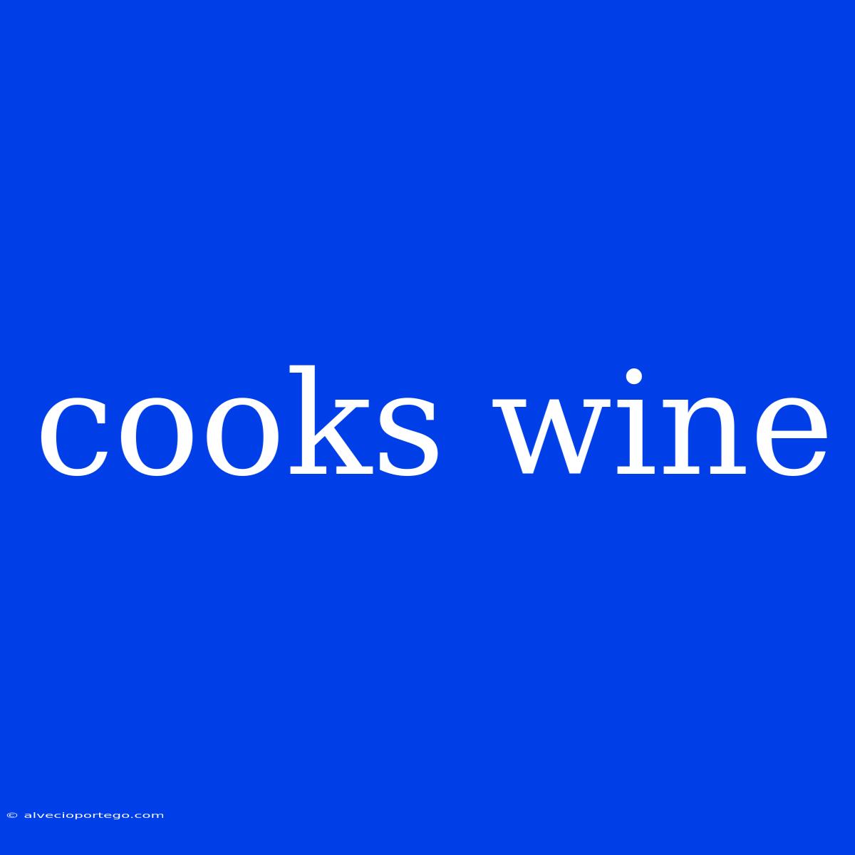 Cooks Wine