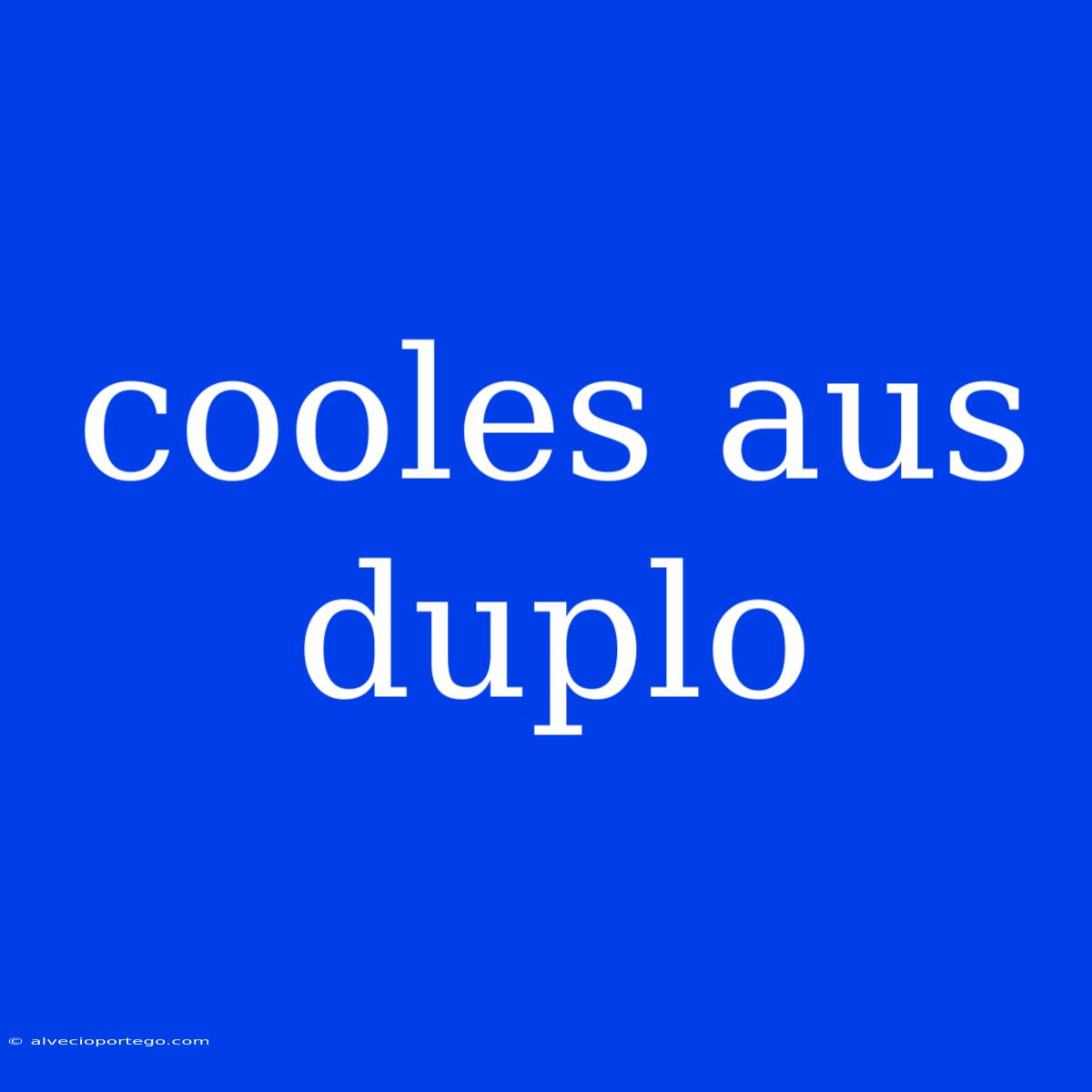 Cooles Aus Duplo