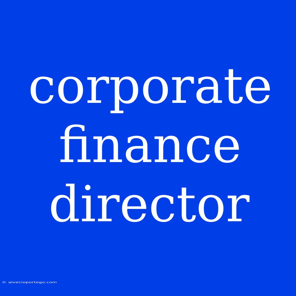 Corporate Finance Director