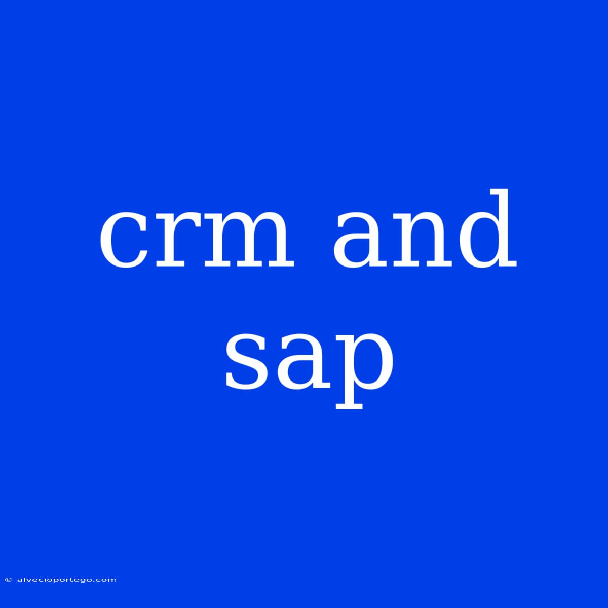 Crm And Sap