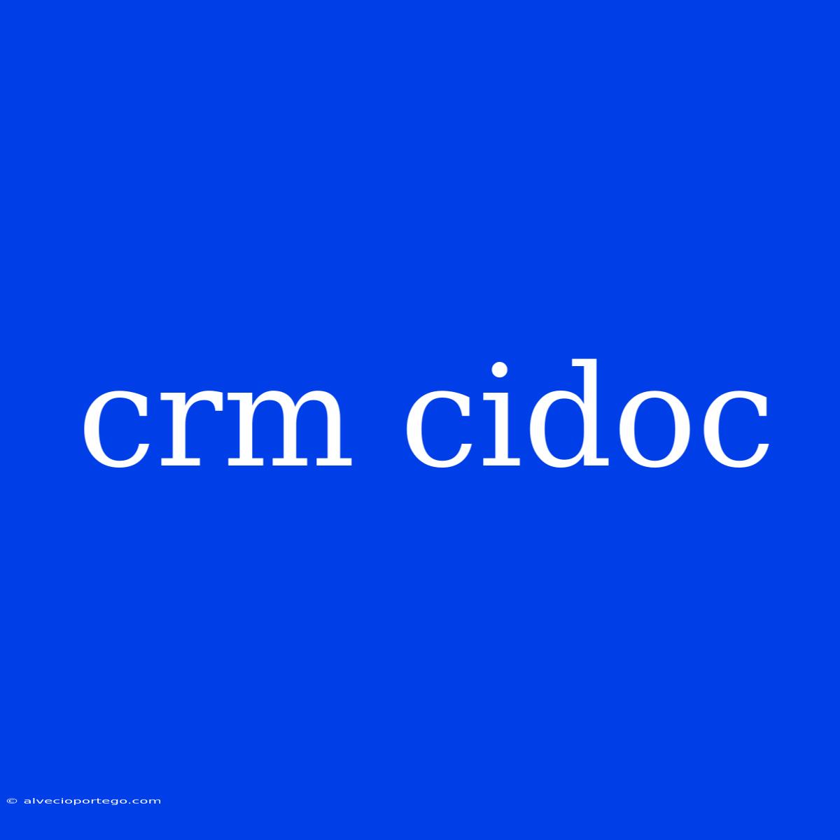 Crm Cidoc