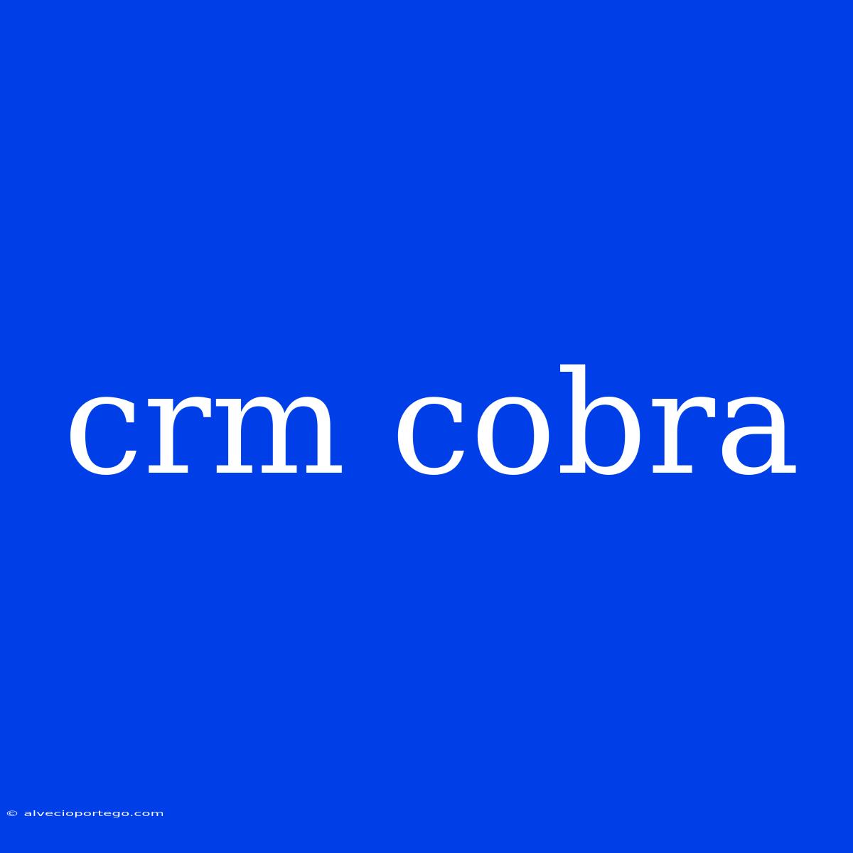 Crm Cobra