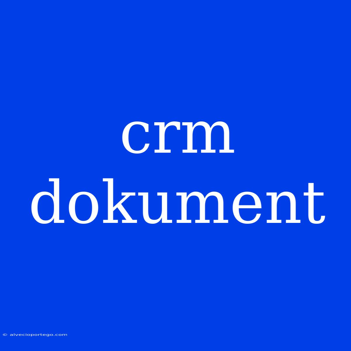 Crm Dokument