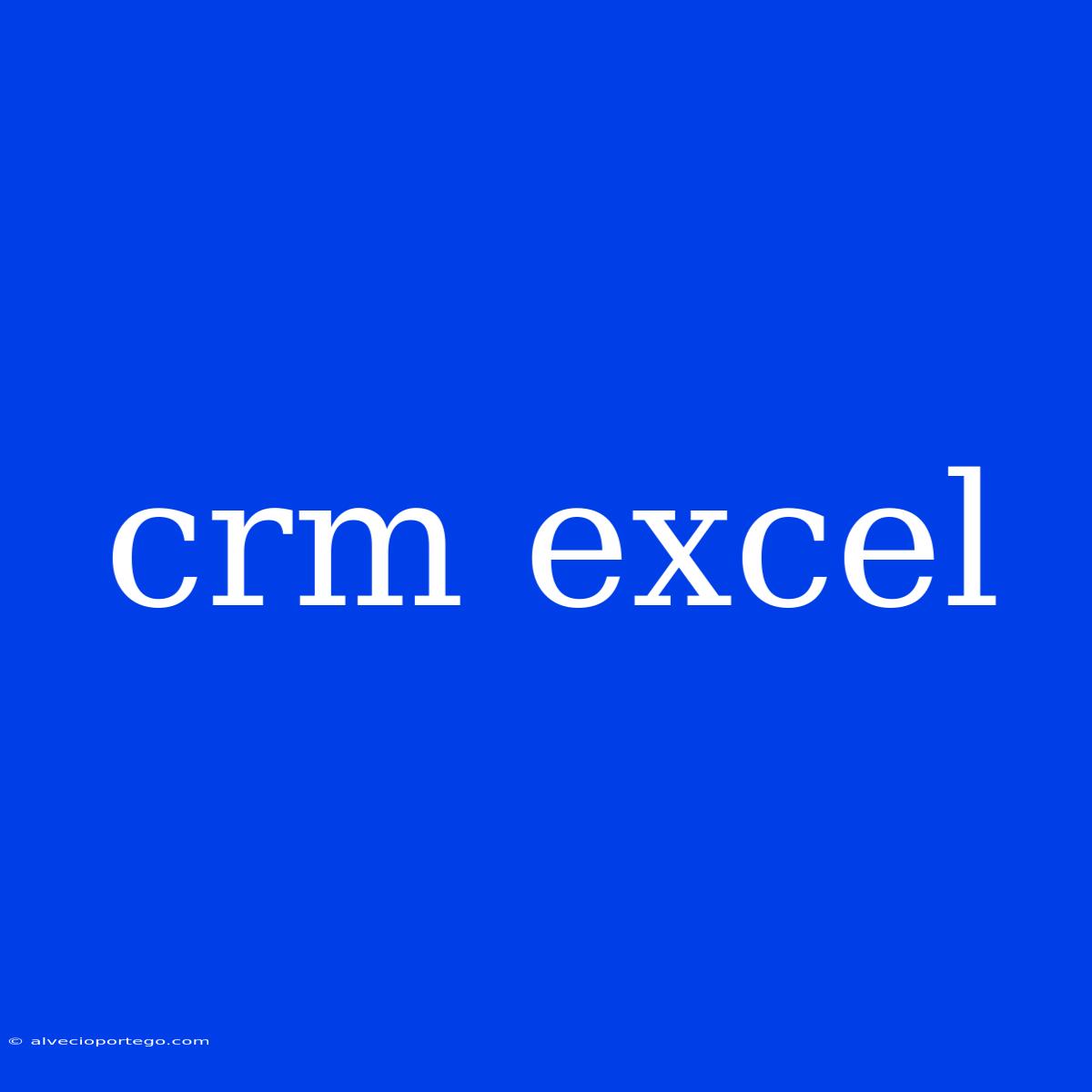 Crm Excel