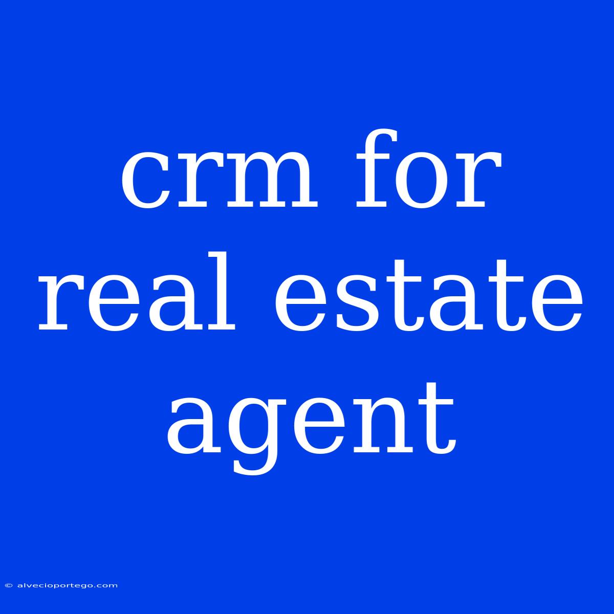 Crm For Real Estate Agent