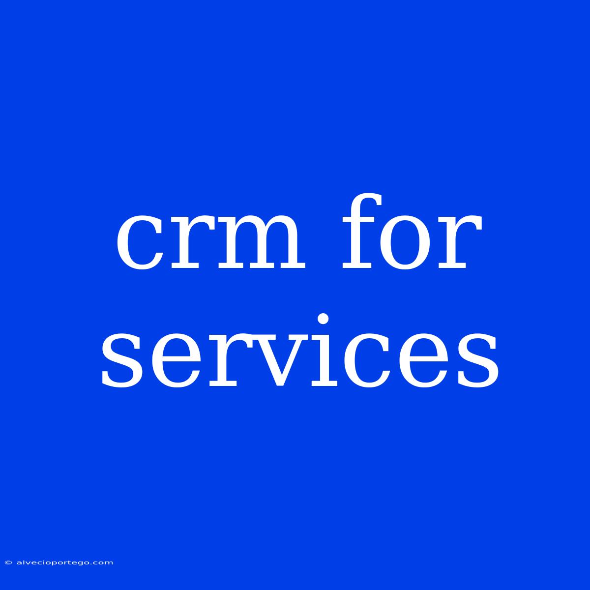 Crm For Services