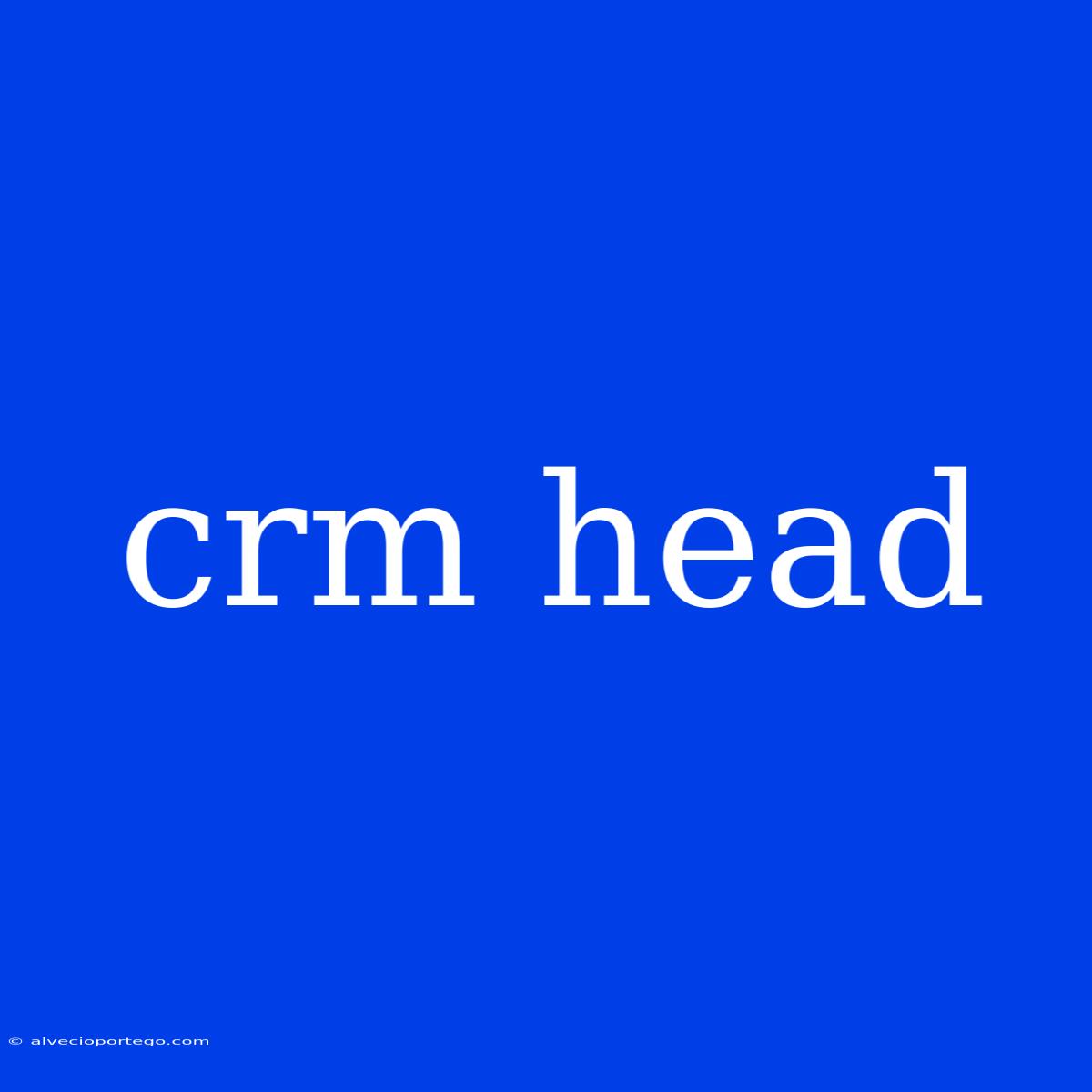 Crm Head