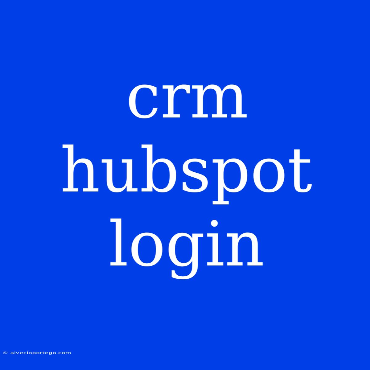 Crm Hubspot Login