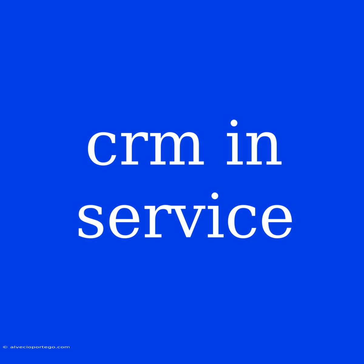 Crm In Service