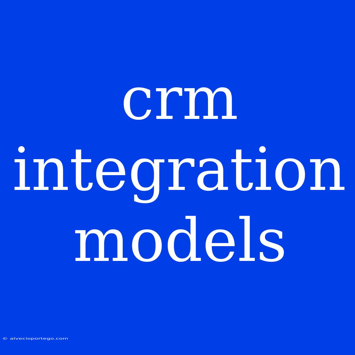 Crm Integration Models