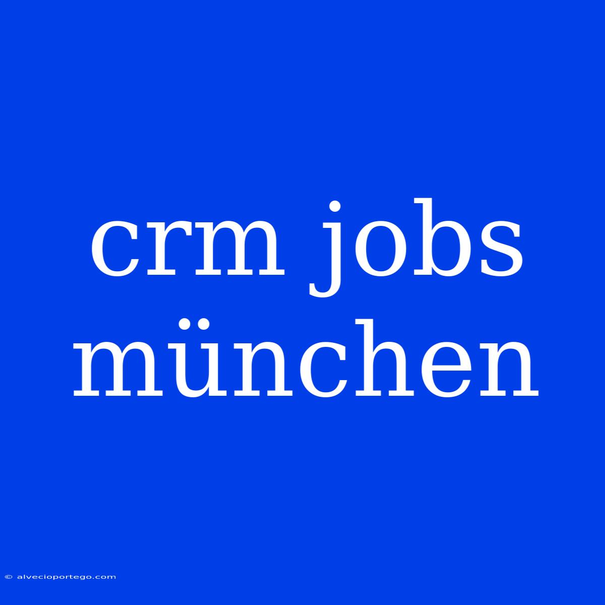 Crm Jobs München