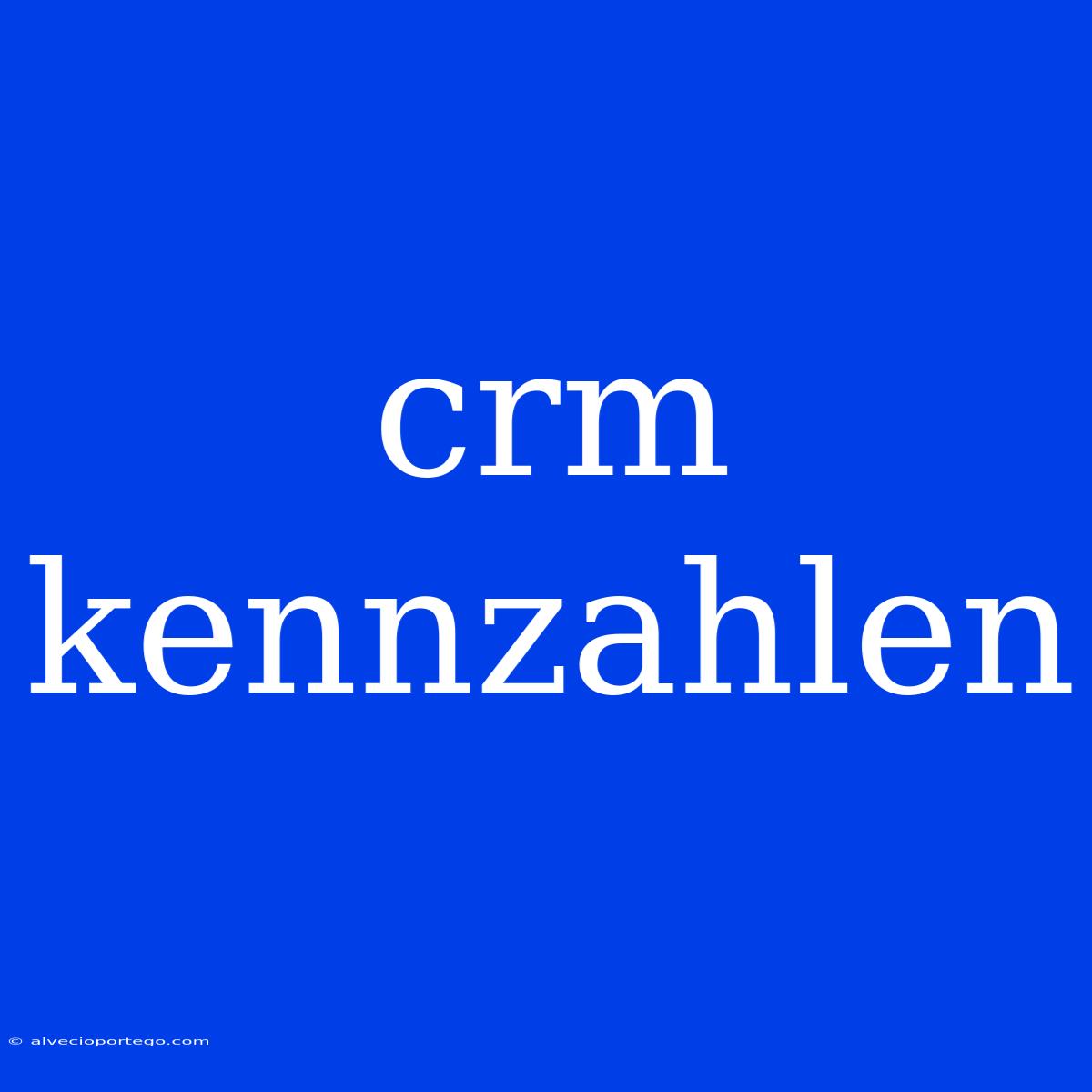 Crm Kennzahlen