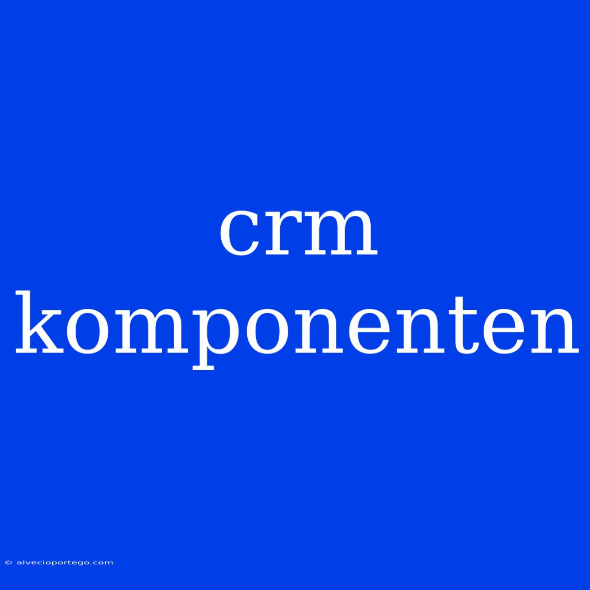 Crm Komponenten