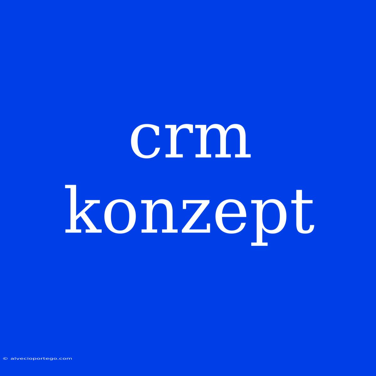 Crm Konzept