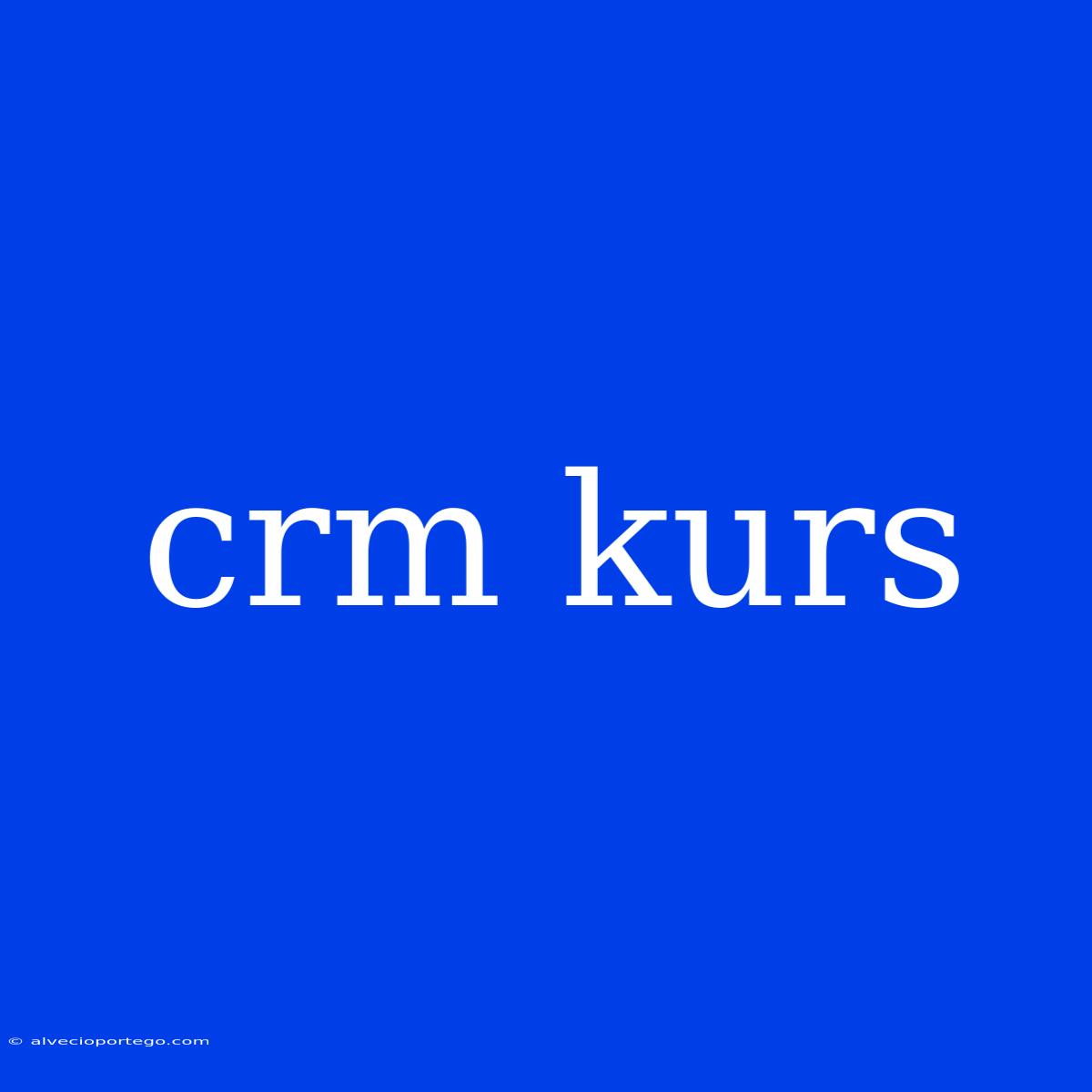 Crm Kurs