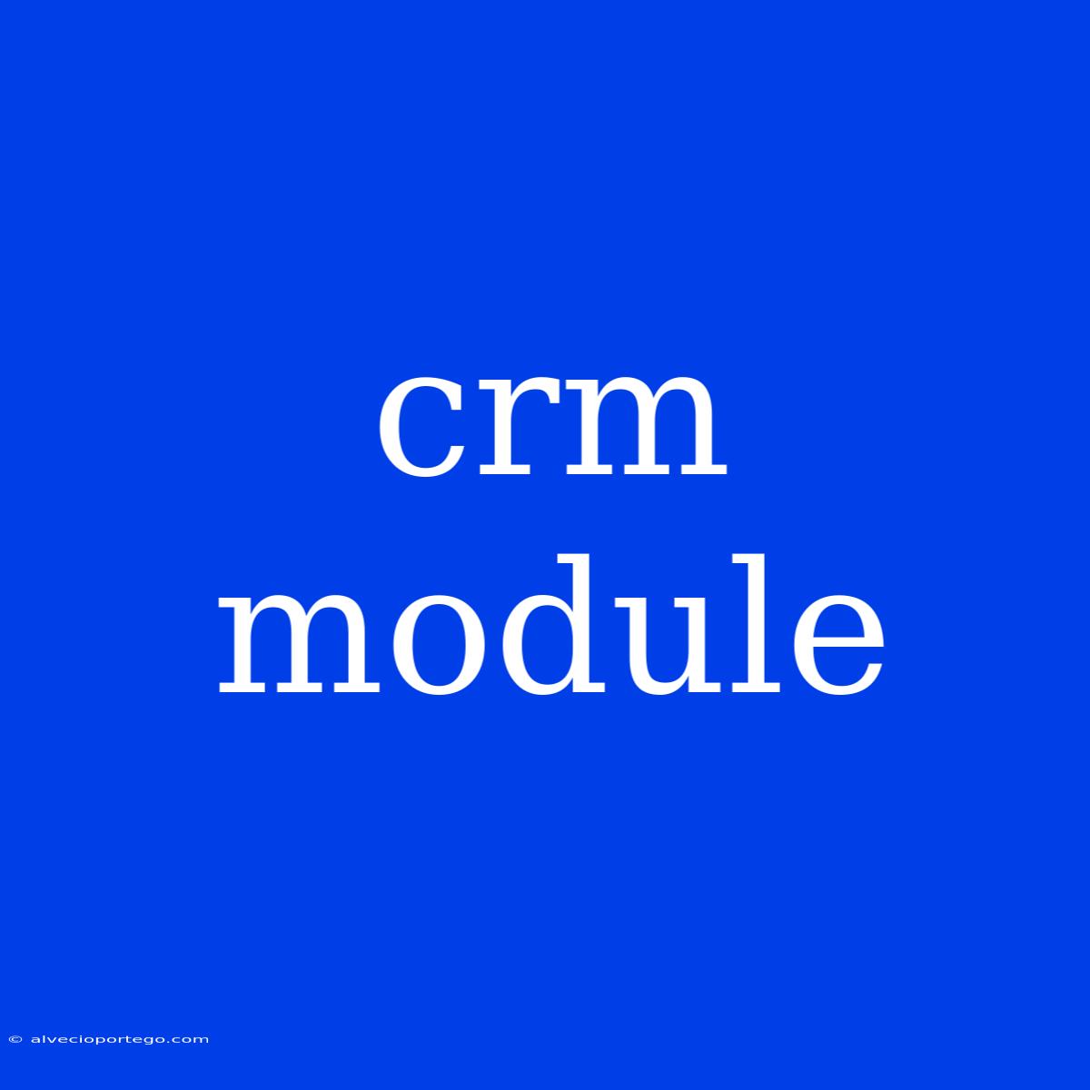 Crm Module