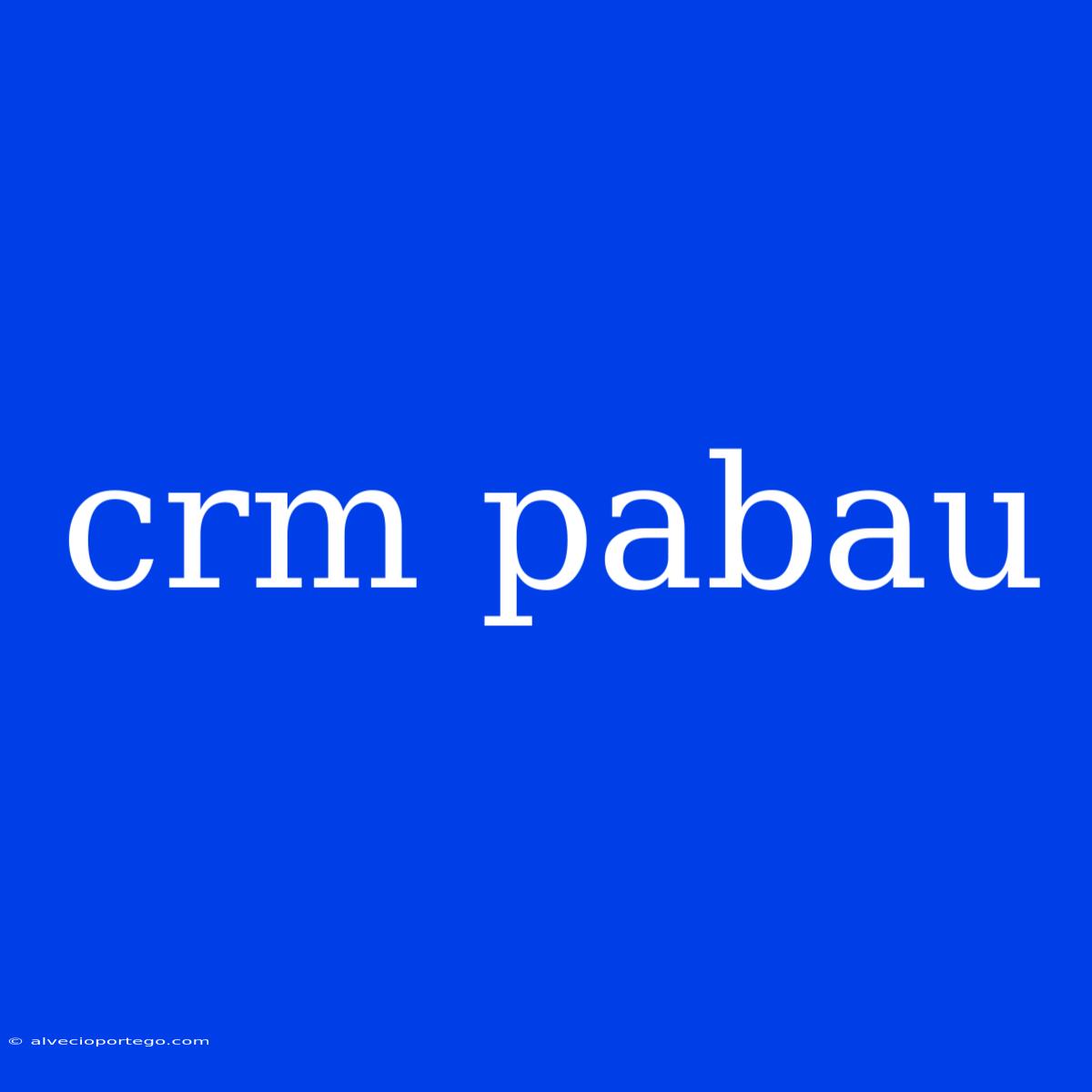 Crm Pabau