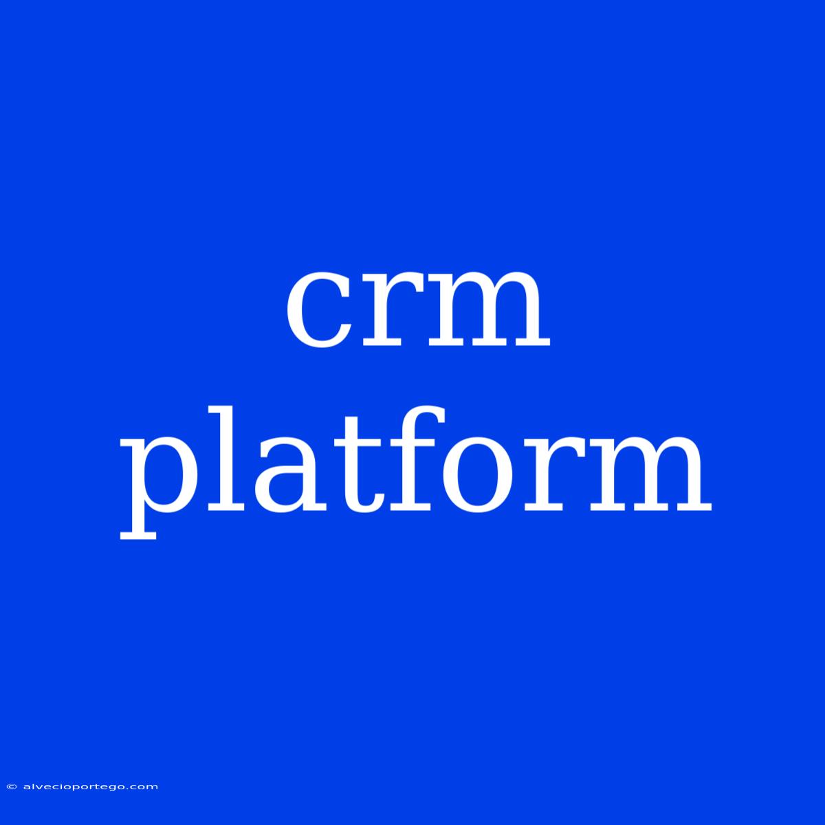 Crm Platform