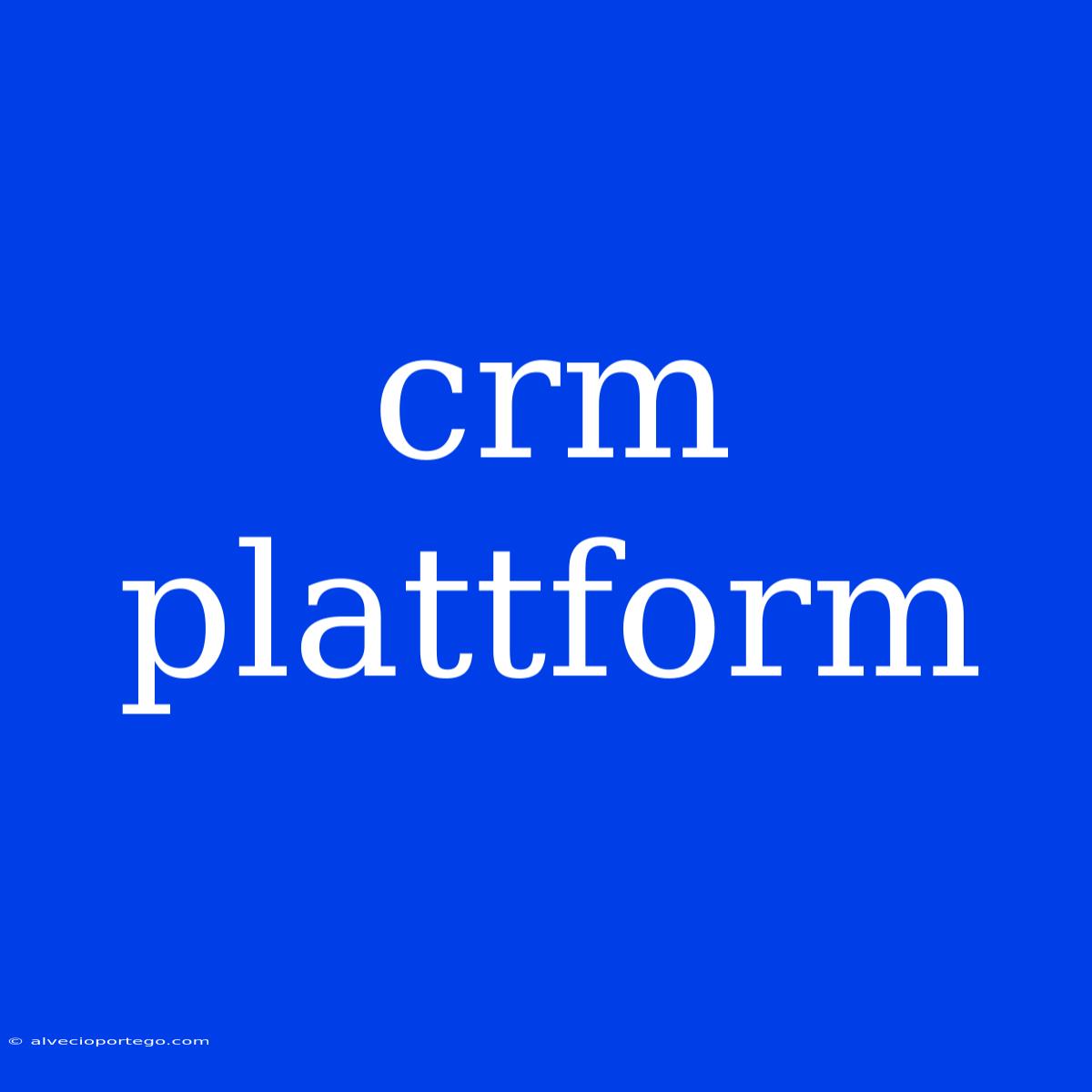 Crm Plattform