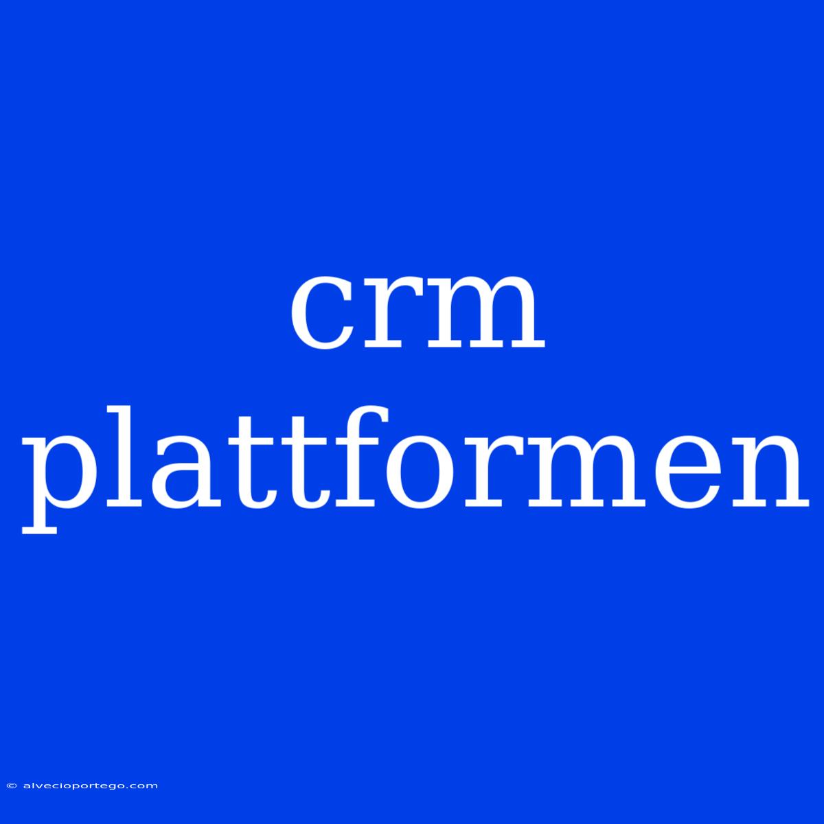 Crm Plattformen