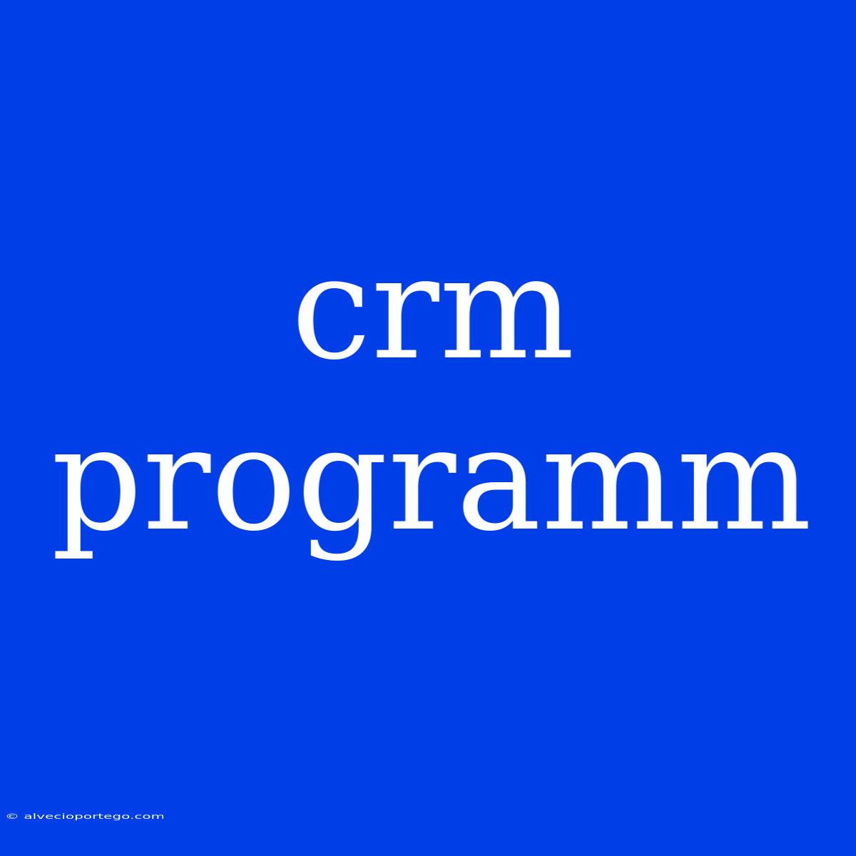 Crm Programm