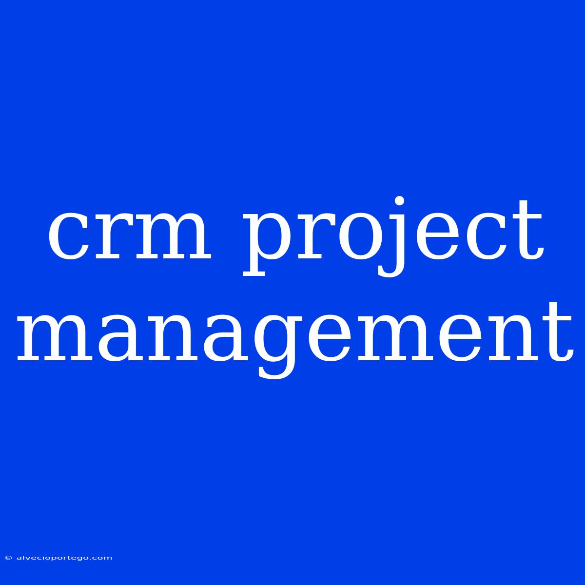 Crm Project Management