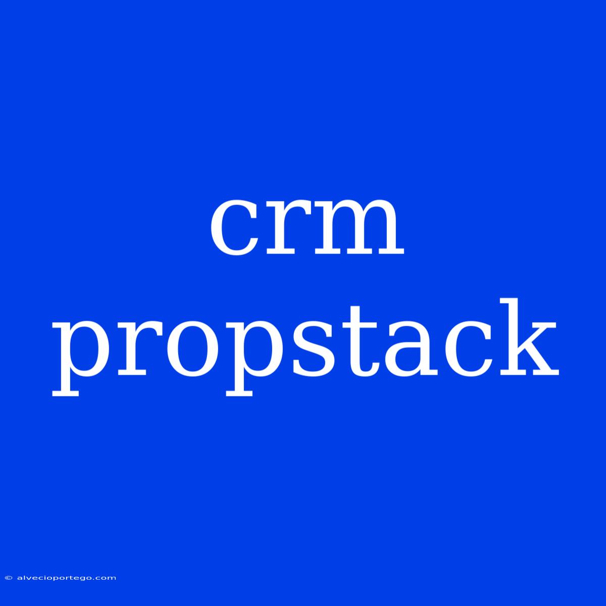 Crm Propstack